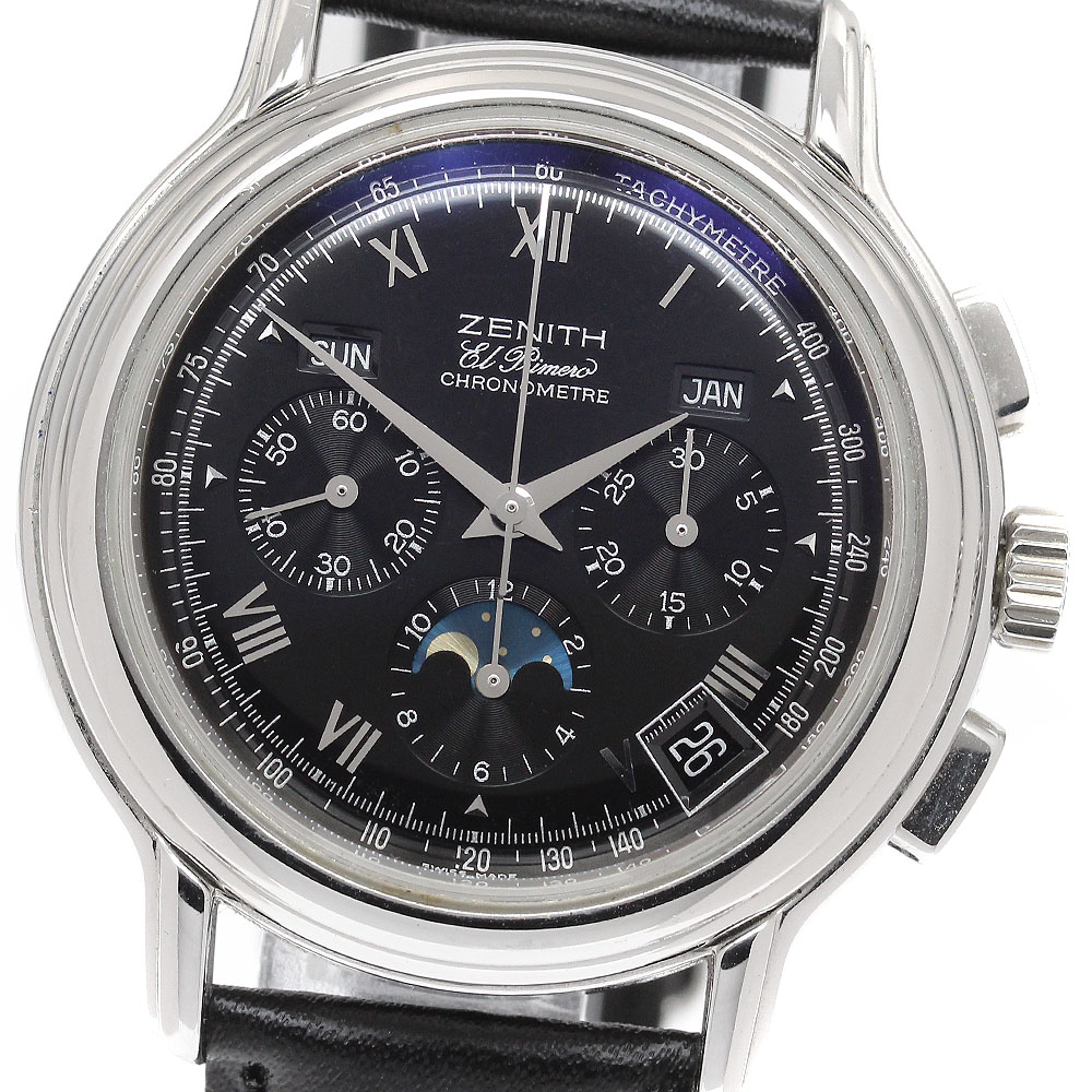 ゼニス ZENITH 01.0240.410 クロノマスター ムーンフェイズ トリプルカレンダー 自動巻き メンズ _921053【中古】