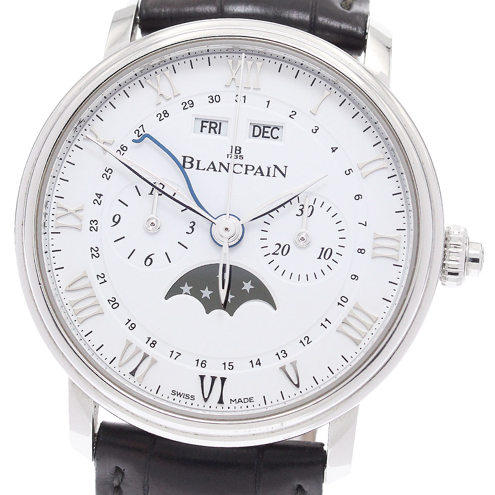 ブランパン Blancpain 6685-1127-55B ヴィルレ ワンプッシュ クロノグラフ コンプリート カレンダー 自動巻き メンズ 保証書付き_832051【中古】