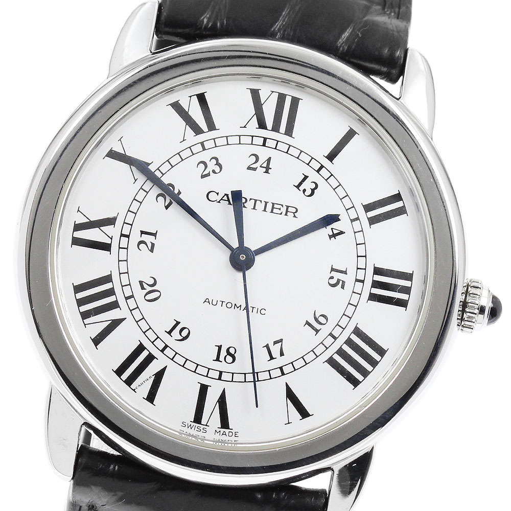 カルティエ CARTIER WSRN0013 ロンドソロ MM 自動小銃一巻き ボーイズ 良品 _849596【中古】