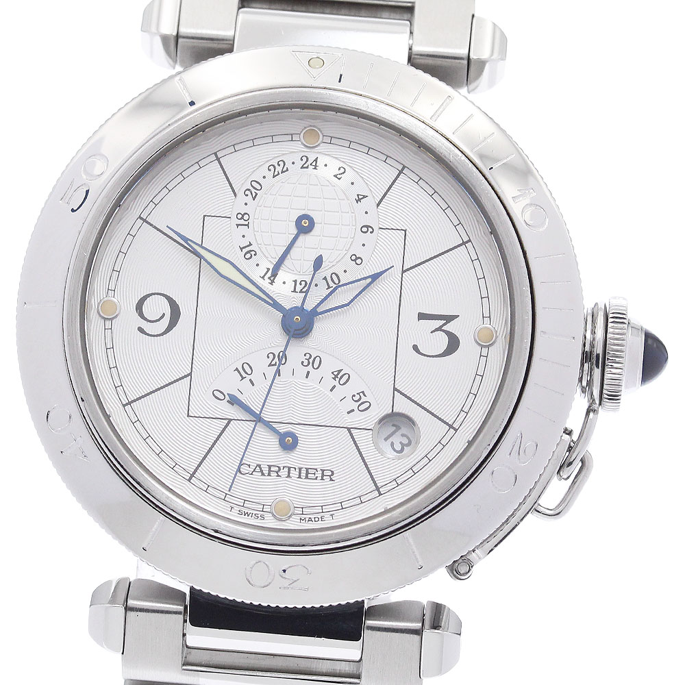 カルティエ CARTIER W31037H3 パシャ38mm GMT パワーリザーブ 自動巻き メンズ 保証書付き_936380【中古】|CLOSER