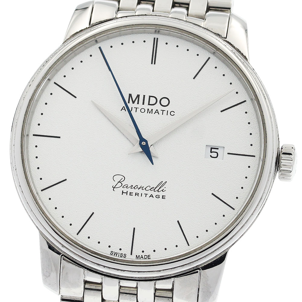 ミドー MIDO M027407A バロンチェッリ デイト 自動巻き メンズ 良品 保証書付き_941975【中古】