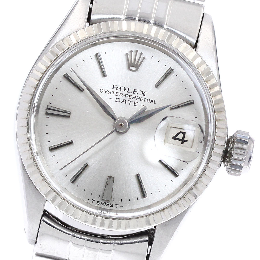 訳あり ロレックス ROLEX 6517 オイスターパーペチュアル デイト Cal.1130 WGベゼル 自動巻き レディース _932929【中古】
