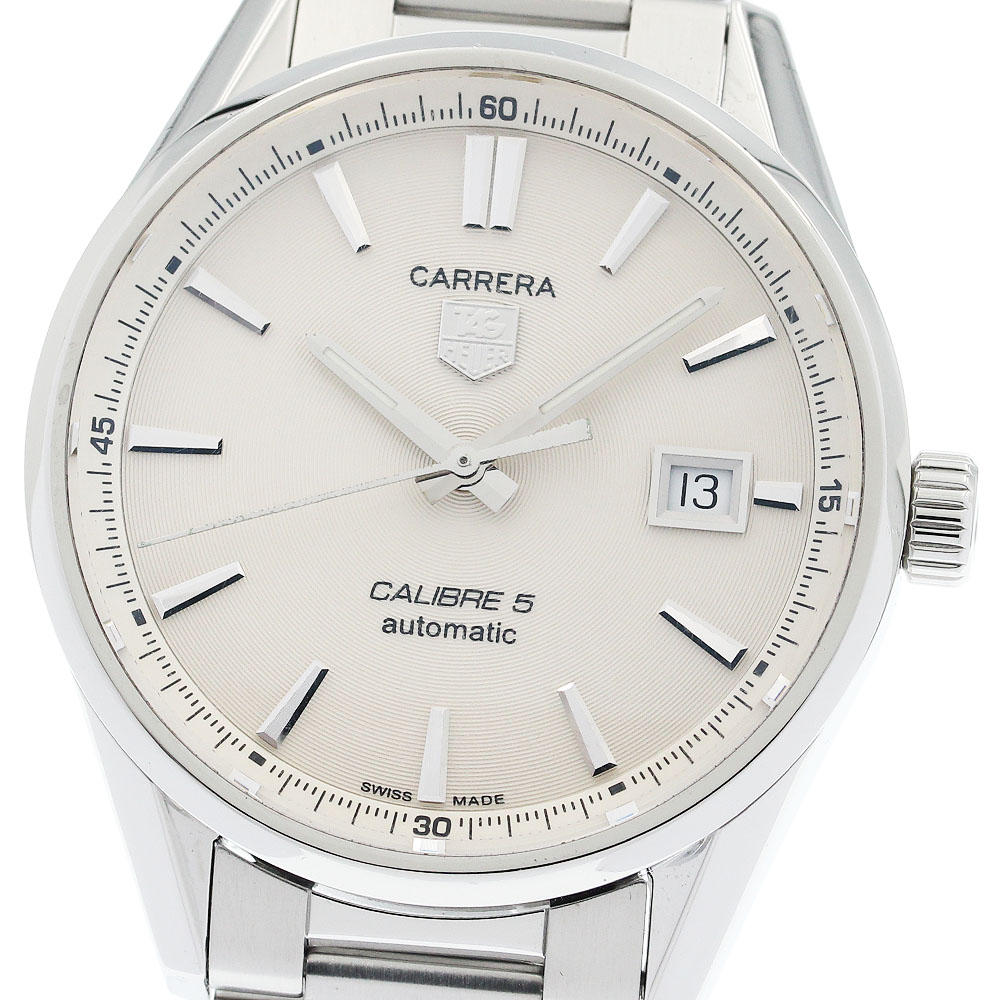 タグホイヤー TAG HEUER WAR211B.BA0782 カレラ キャリバー5 デイト 自動小銃一巻き メンズ 御墨付き付き添い人_938341【中古】