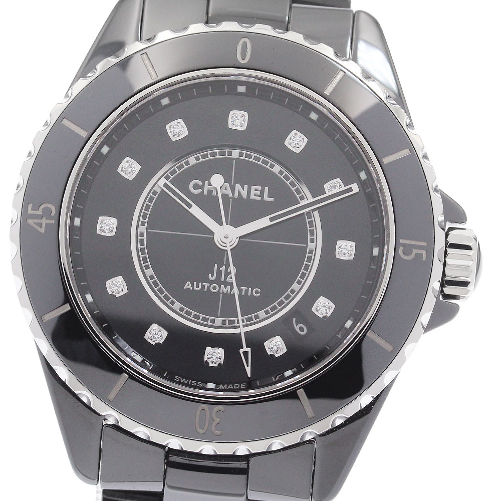 シャネル CHANEL H5702 J12 黒セラミック 12Pダイヤ 自動巻き メンズ 美品 _942199【中古】 271,260円
