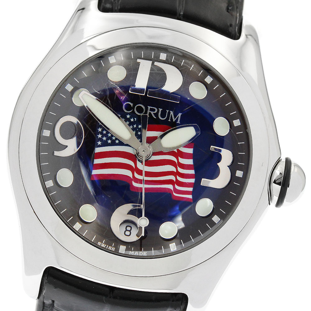 コルム CORUM 163.150.20 バブル アメリカンフラッグ 9.11 限定モデル デイト クォーツ メンズ _942632【中古】