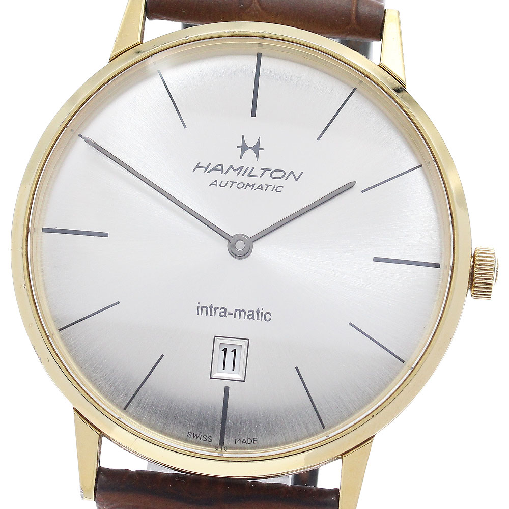 ハミルトン HAMILTON H387350 アメリカンクラシック イントラマティック デイト 自動巻き メンズ _943255【中古】
