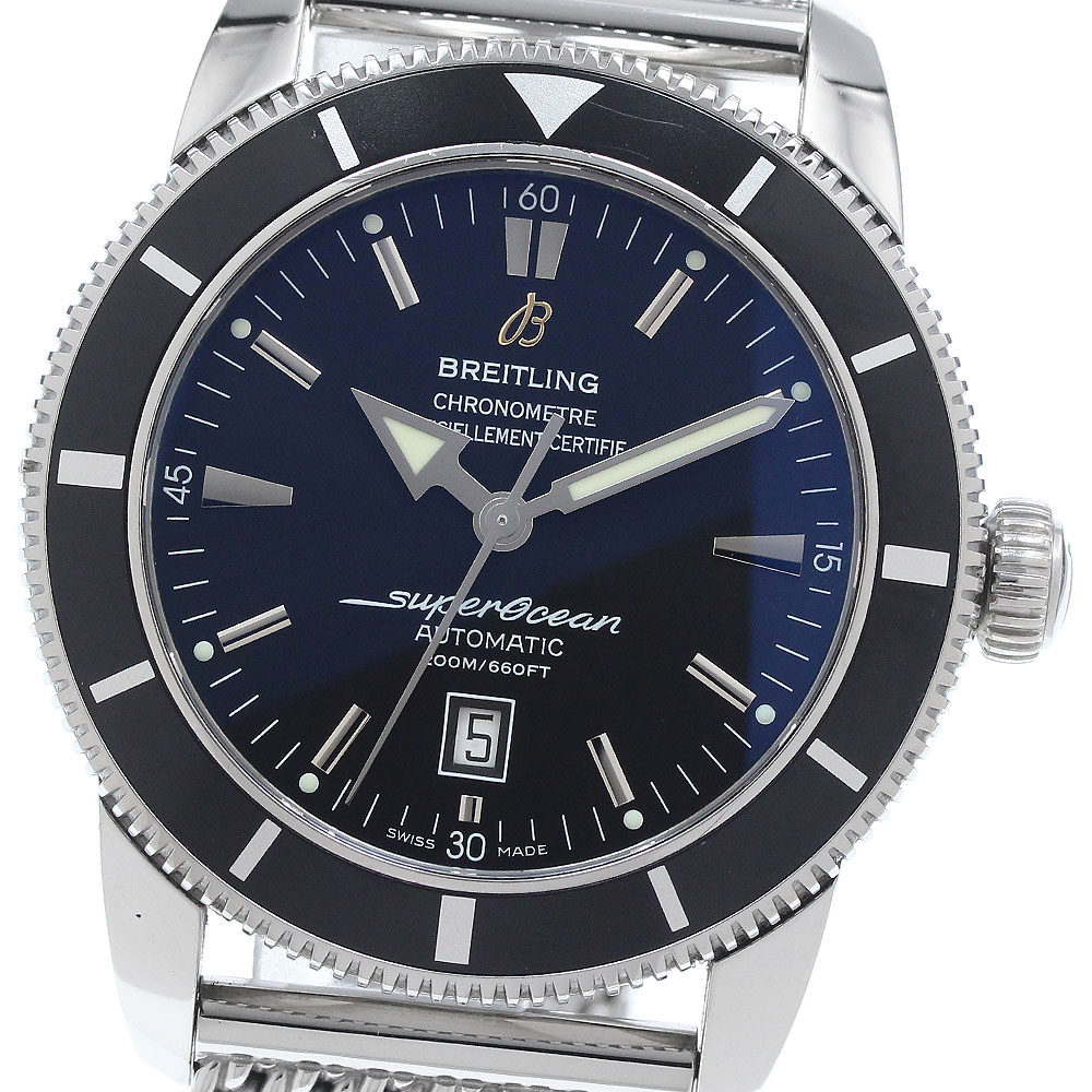 ブライト輪っか BREITLING A17320 百貨店大海原 ヘリテージ46 デイト 自動小銃一巻き メンズ _936143【中古】