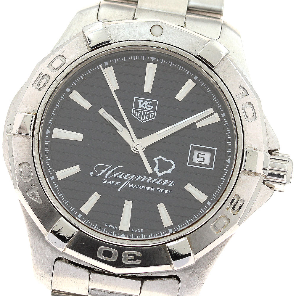 タグホイヤー TAG HEUER WAP201Y アクアレーサー 飛び込み競技 ヘイマンアイランド 自動小銃一巻き メンズ 御墨付き付き添い人_939105【中古】