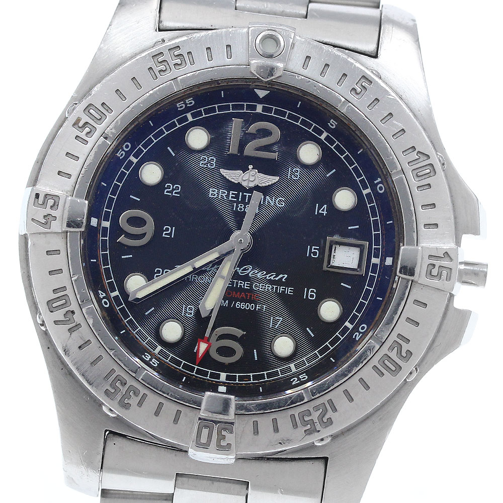 ジャンク ブライトリング BREITLING A17390 スーパーオーシャン スチールフィッシュ デイト 自動巻き メンズ _776531【中古】
