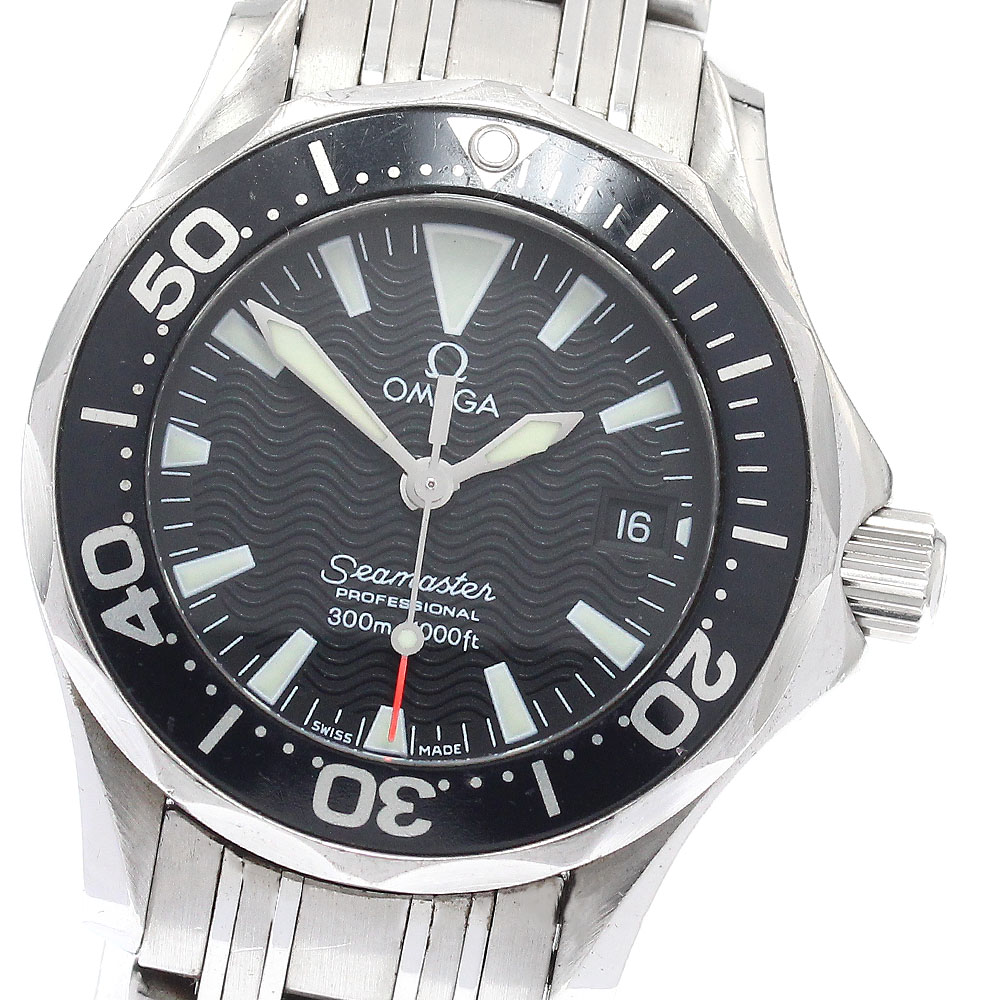 ゼロ OMEGA 2282.50 シーマスター300 デイト 石英 レディース _935850【中古】
