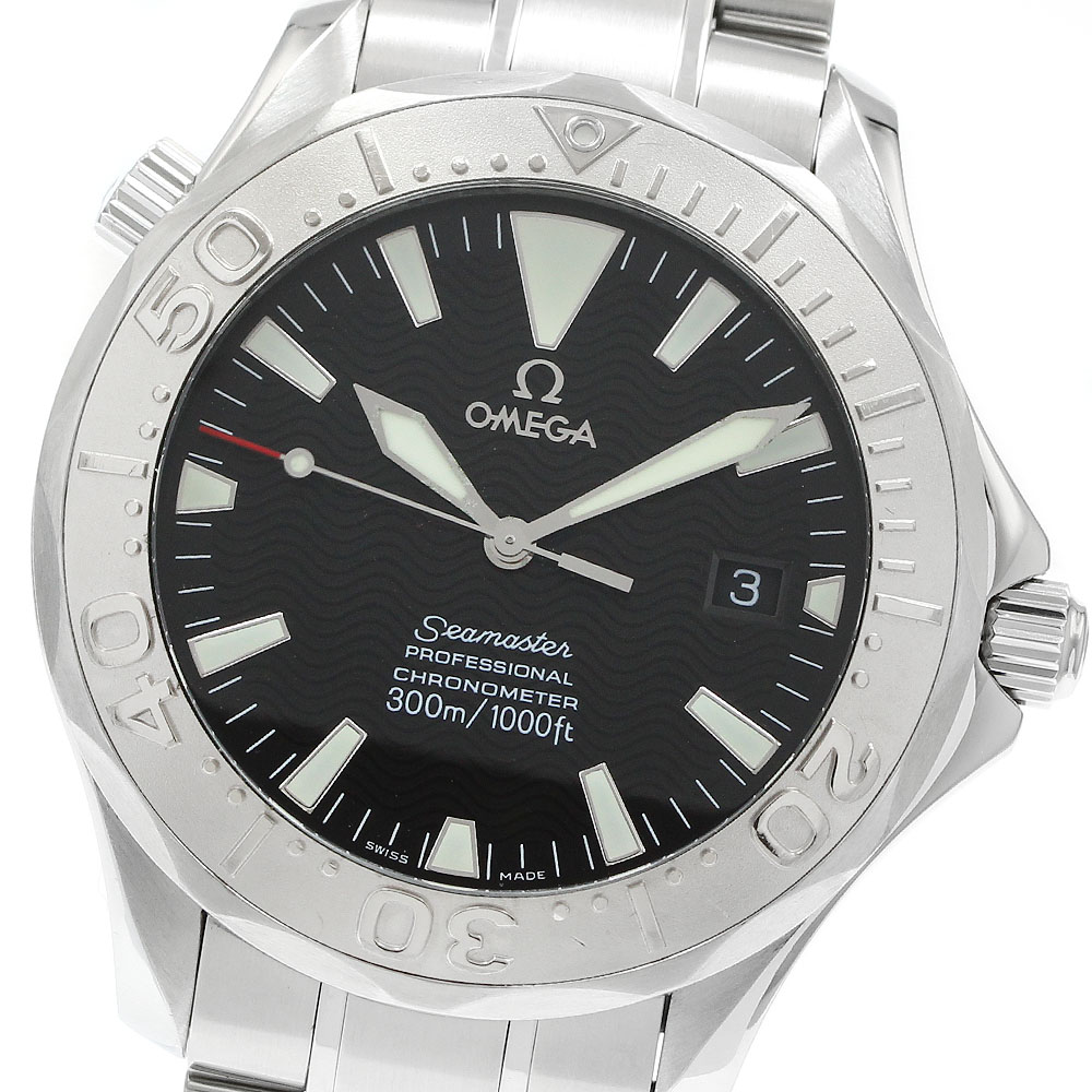 オメガ OMEGA 2230.50 シーマスター300 WGベゼル デイト 自動巻き メンズ 箱・保証書付き_939593【中古】