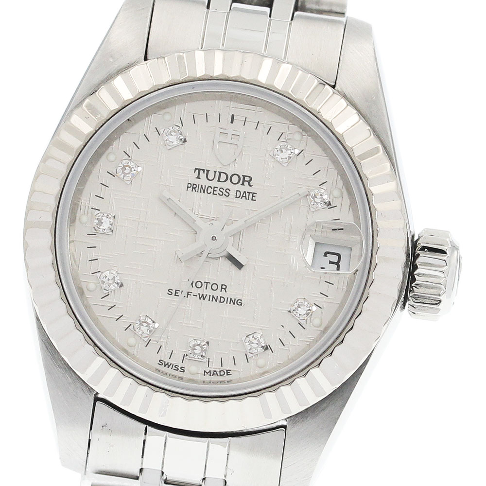 チュードル TUDOR 92514 プリンセスデイト 10Pダイヤ 自動巻き レディース 保証書付き_940374【ev10】【中古】｜CLOSER