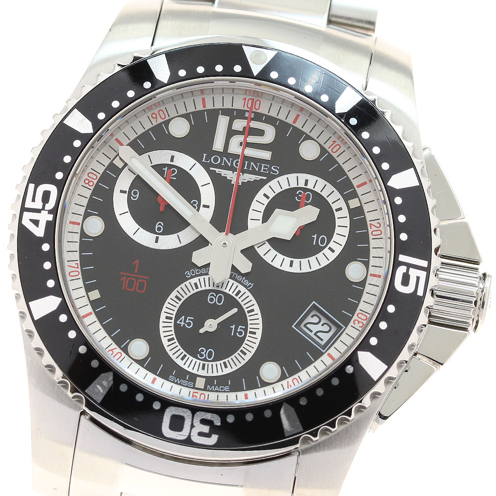 ロンジン LONGINES L3.743.4 ハイドロコンクエスト クロノグラフ クォーツ メンズ _933781【ev10】【中古】｜CLOSER