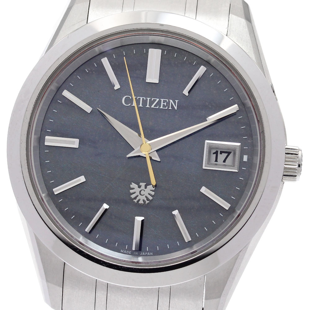 シチズン CITIZEN AQ4100-65L/A060-A1CT403 ザ・シチズン 藍染和紙文字盤 ソーラー メンズ 箱・保証書付き_943664【中古】