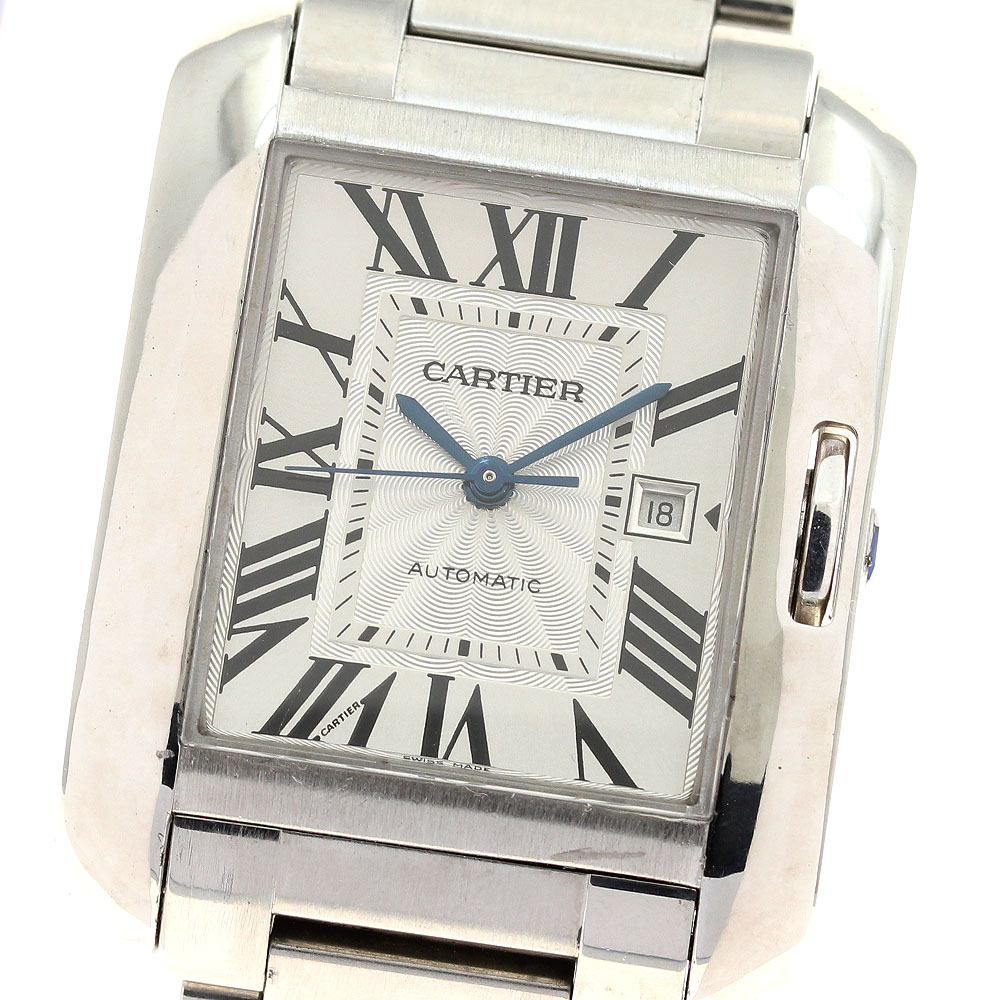 カルティエ CARTIER W5310009 タンクアングレーズLM デイト 自動巻き メンズ _820929【中古】