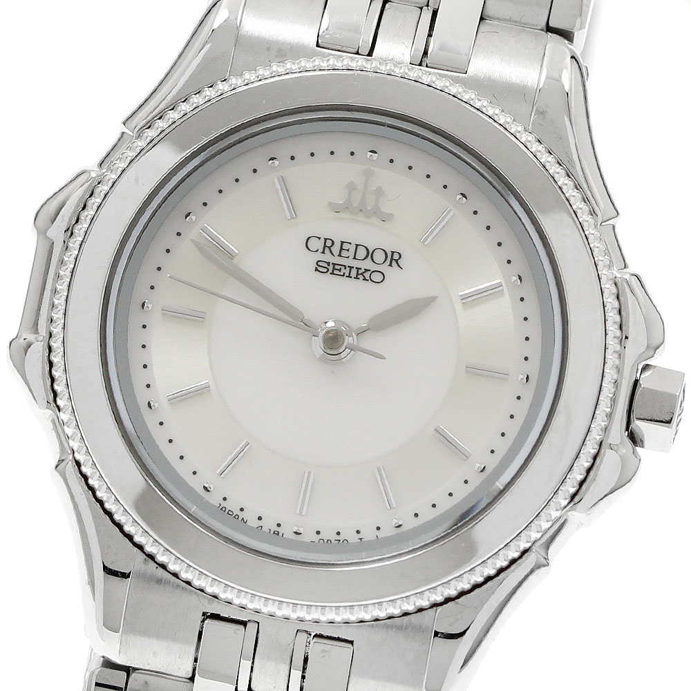 セイコー SEIKO 4J81-0A30 クレドール クォーツ レディース _943076【中古】