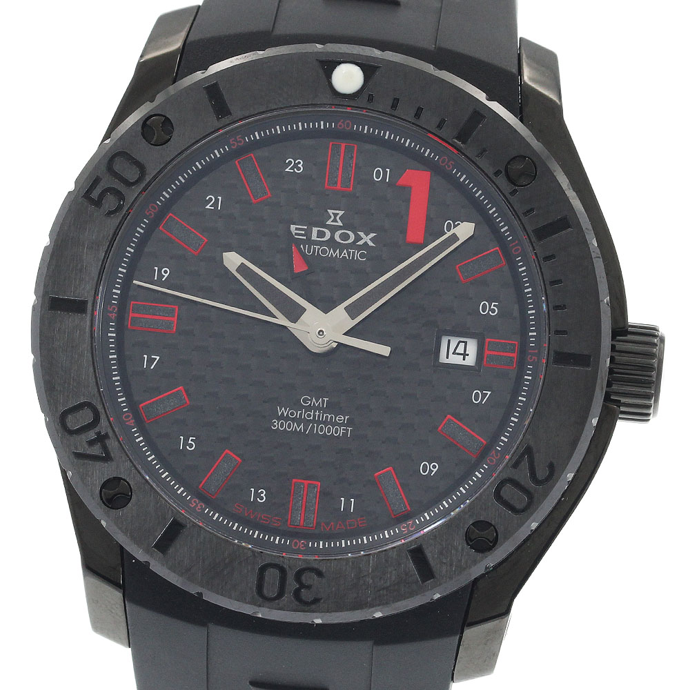 エドックス EDOX 93005-37N-NRO クロノオフショア1 300m デイト 自動巻き メンズ 良品 箱・保証書付き_943747【中古】