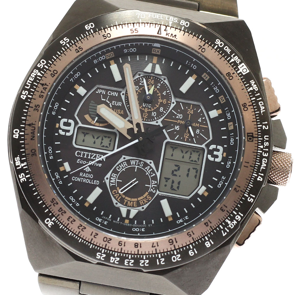 シチズン CITIZEN JY8146-54E/U680-003JD09 プロマスター SKY 35周年記念 エコドライブ ソーラー電波 メンズ 美品 内箱・保証書付き_944048【中古】