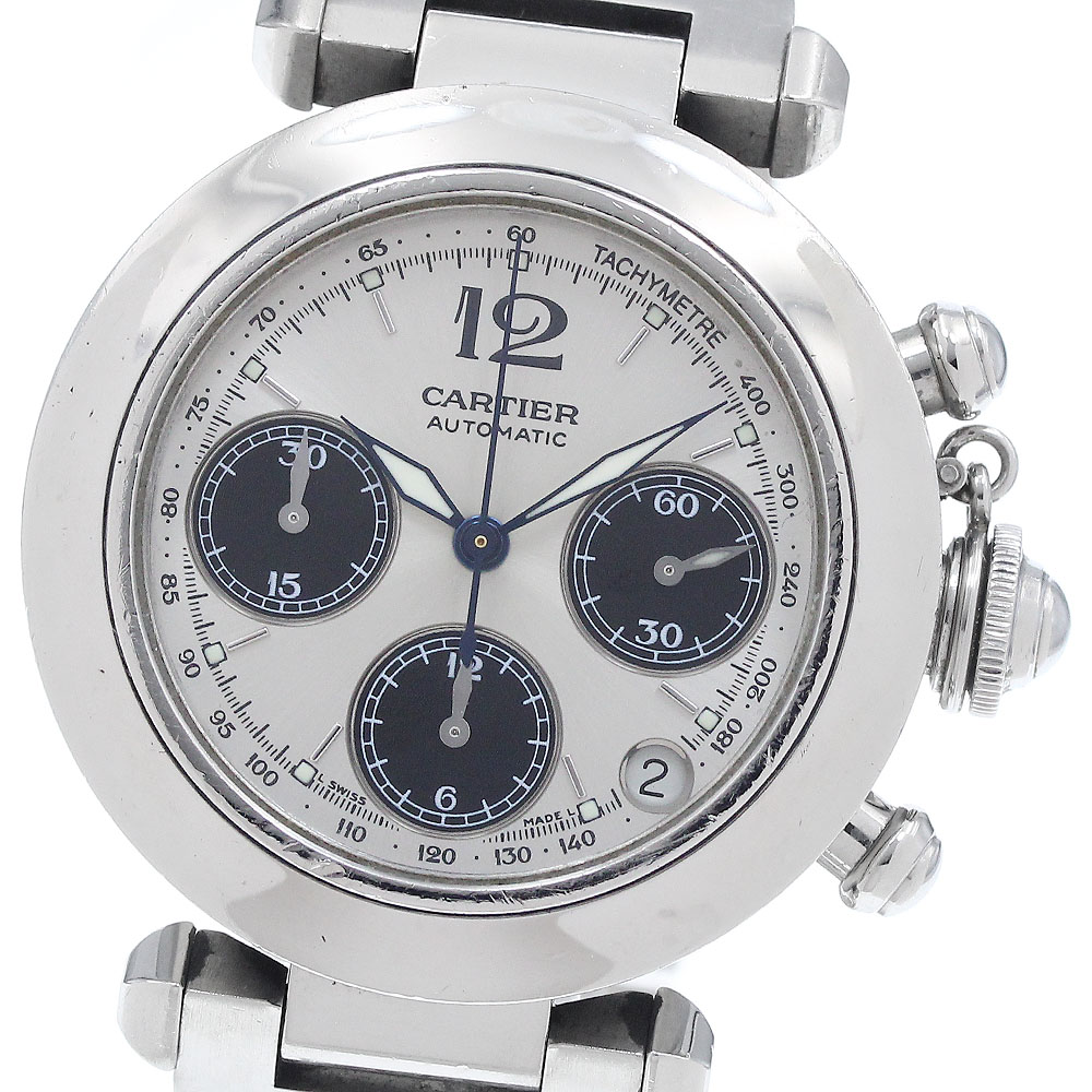カルティエ CARTIER W31048M7 パシャC クロノグラフ デイト 自動小銃一巻き ボーイズ _943368【中古】