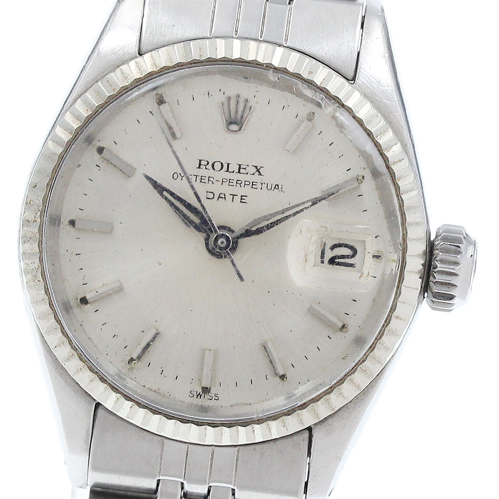 訳あり ロレックス ROLEX 6517 オイスターパーペチュアル デイト Cal.1130 WGベゼル 自動巻き レディース _910346【中古】