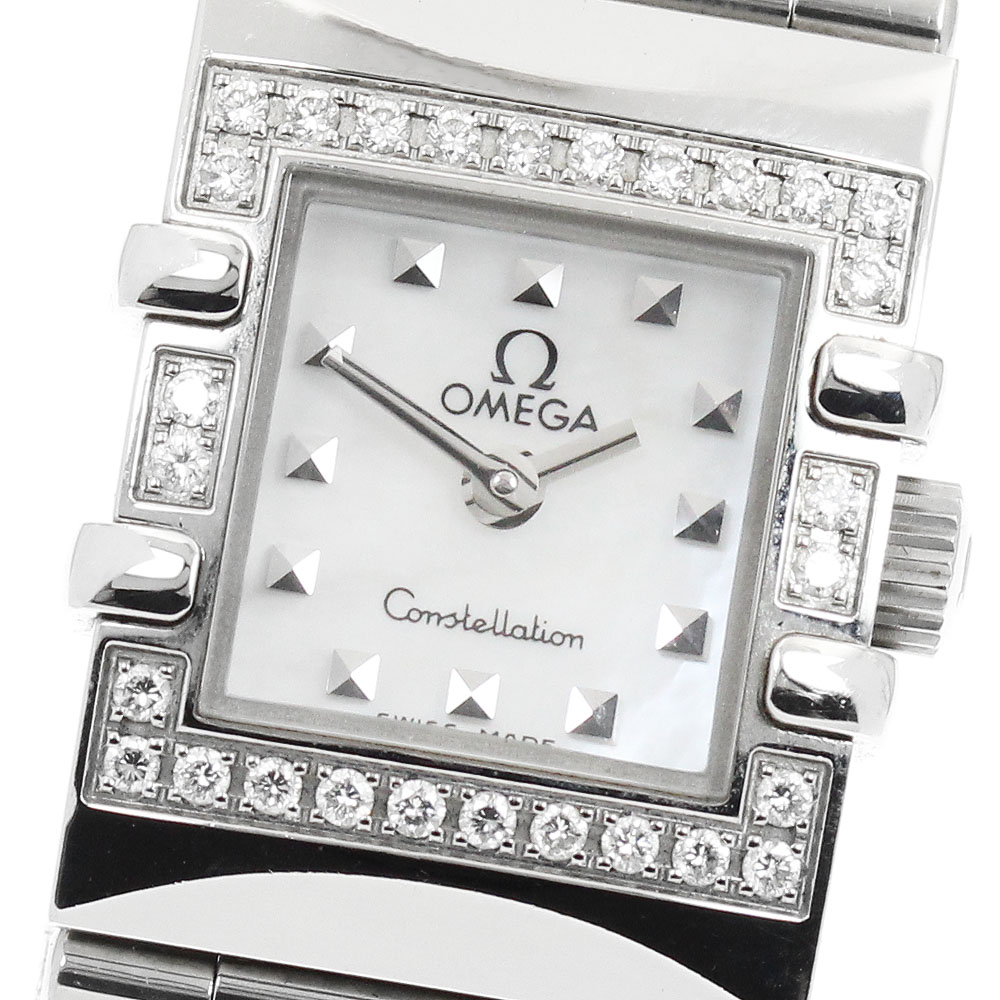 ゼロ OMEGA 1535.71 コンステレーション カレ ダイヤベゼル 石英 レディース _944094【中古】
