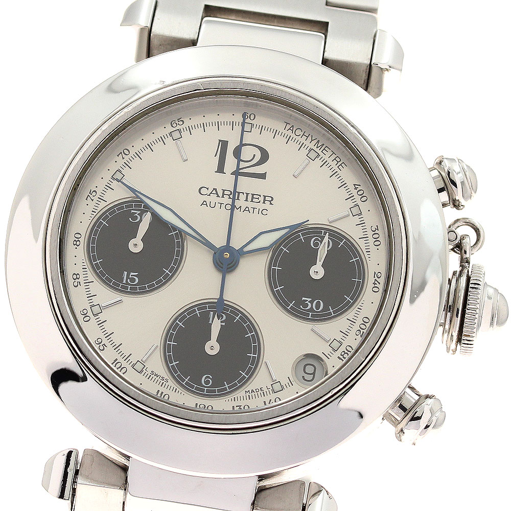 カルティエ CARTIER W31048M7 パシャC クロノグラフ デイト 自動巻き ボーイズ 良品 _900274【中古】