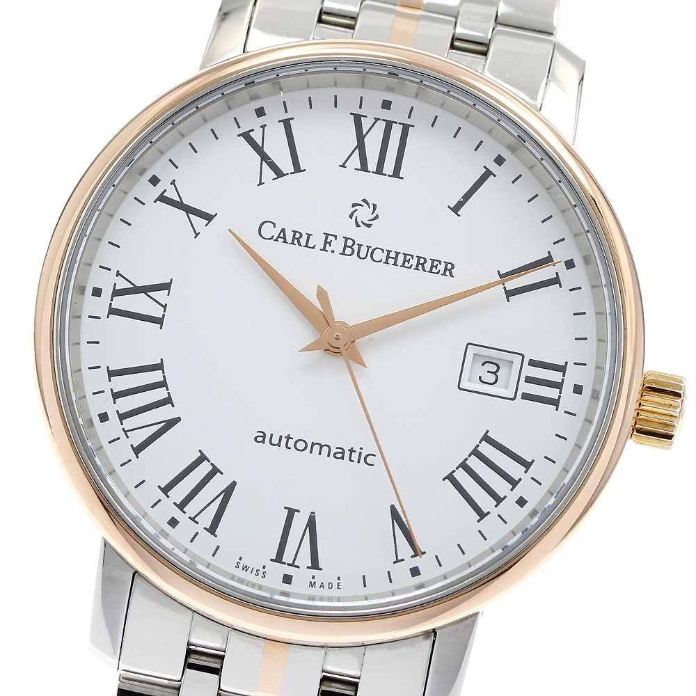 カール F.ブヘラ CARL F.BUCHERER 00.10318.07.11.21 アダマビ デイト 自動巻き メンズ 良品 _942707【中古】|CLOSER