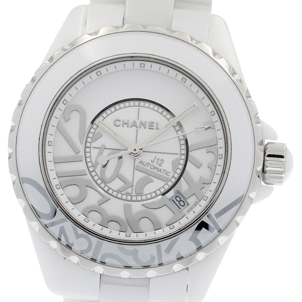 シャネル CHANEL H5240 J12 グラフィティ 世界限定1200本 白セラミック 自動巻き メンズ 良品 保証書付き_944514【中古】