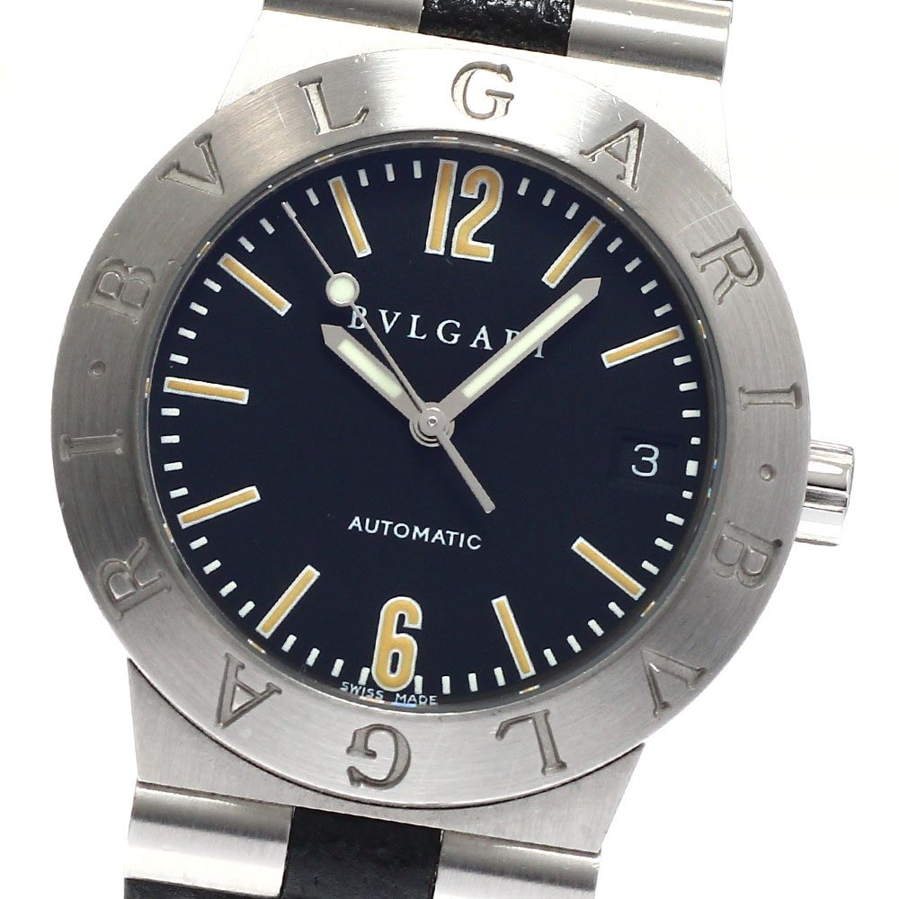 ベルト訳あり ブルガリ BVLGARI LC35S ディアゴノ スポーツ デイト 自動巻き メンズ 内箱・保証書付き_945029【中古】