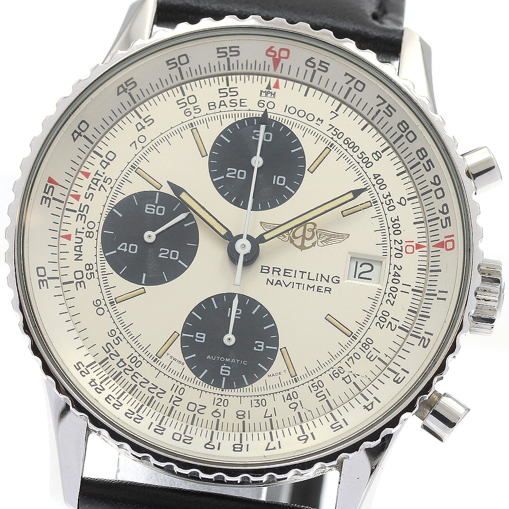 ブライトリング BREITLING 81610 オールドナビタイマー クロノグラフ 自動巻き メンズ 保証書付き_940498【中古】