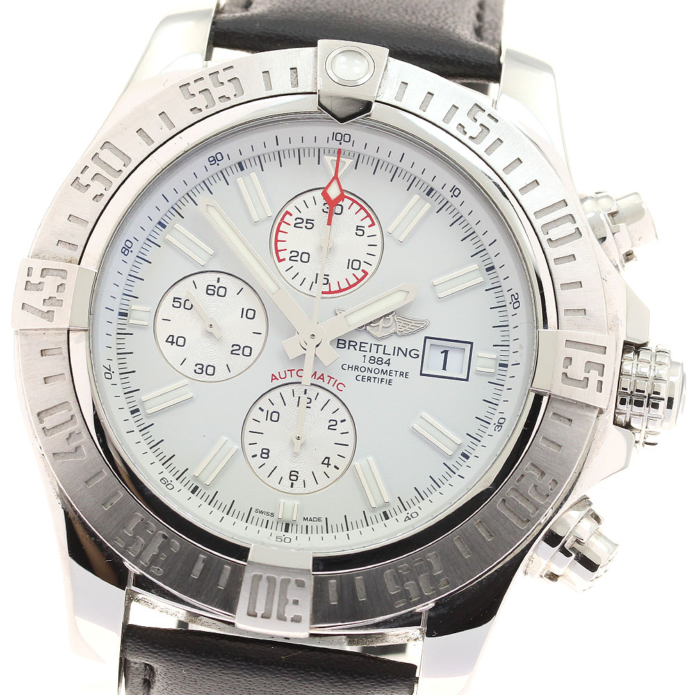 ブライト輪っか BREITLING A13371 スーパーアベンジャー2 デイト クロノグラフ 自動小銃一巻き メンズ 箱・お墨付き付き添い人_943114【中古】