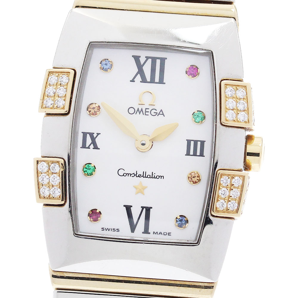 オメガ OMEGA 1284.79 コンステレーション ミニ クアドレラ 8P サイドダイヤ クォーツ レディース _944601【中古】