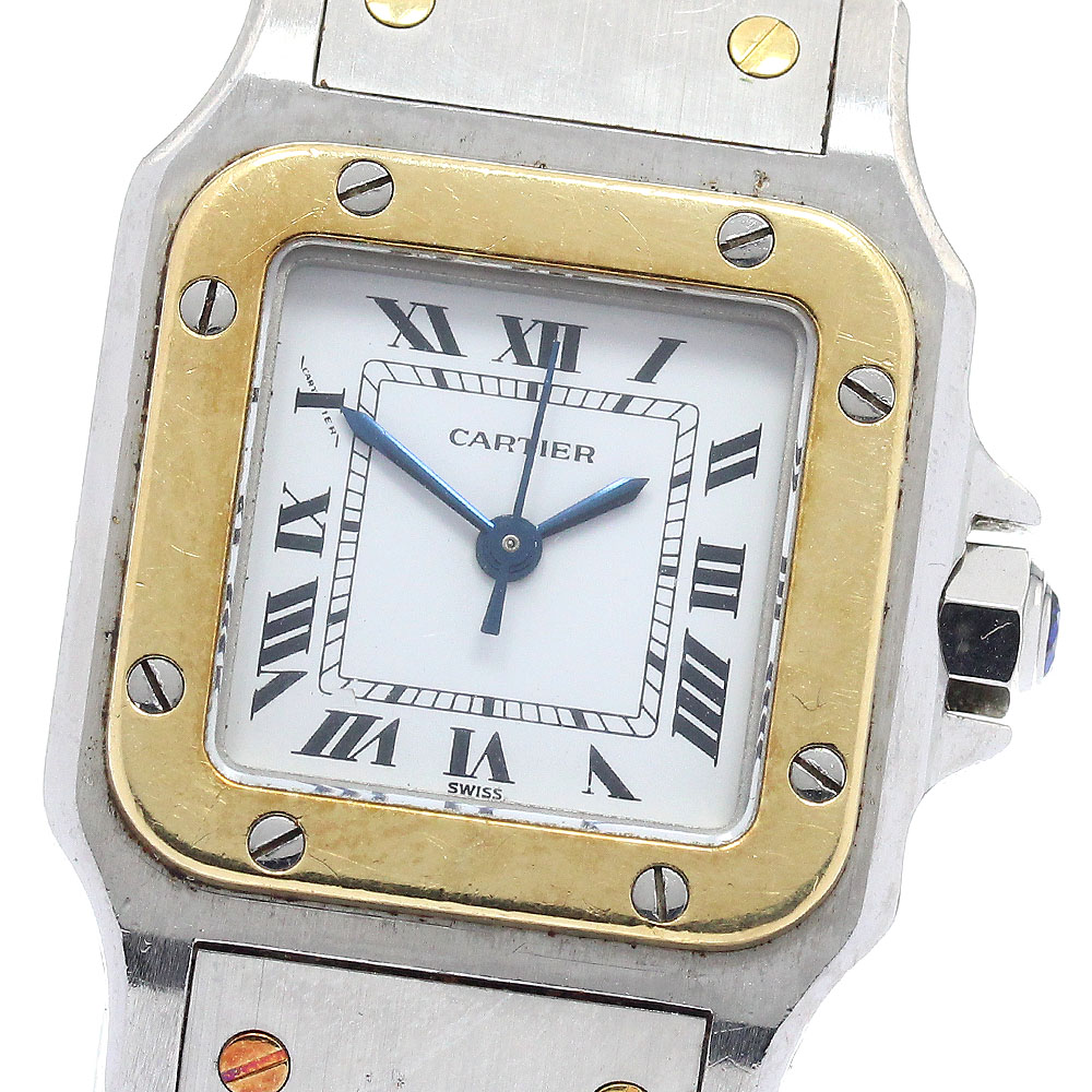 ベルト訳あり カルティエ CARTIER サントスガルベSM 自動巻き レディース _945505【中古】