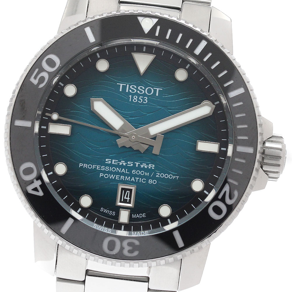 ティソ TISSOT T120.607.11.041.00 シースター 2000 職業的 デイト 自動小銃一巻き メンズ 極美品 内箱・御墨付き付き添い人_945916【中古】