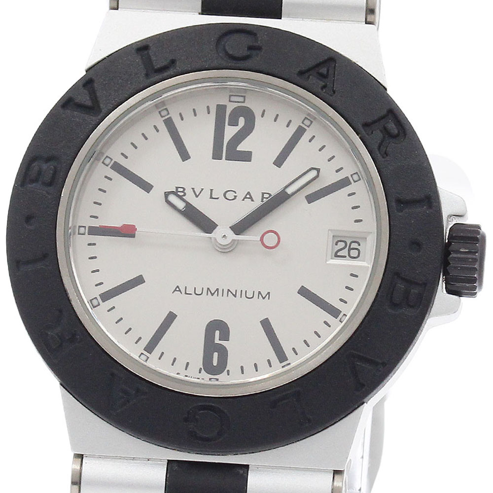 ブルガリ BVLGARI AL32TA アルミニウム デイト クォーツ ボーイズ 良品 内箱付き_942260【中古】