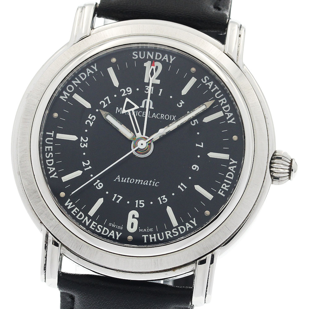 モーリスラクロア MAURICE LACROIX 27857 マスターピース ポインターデイデイト 自動巻き メンズ _943630【中古】