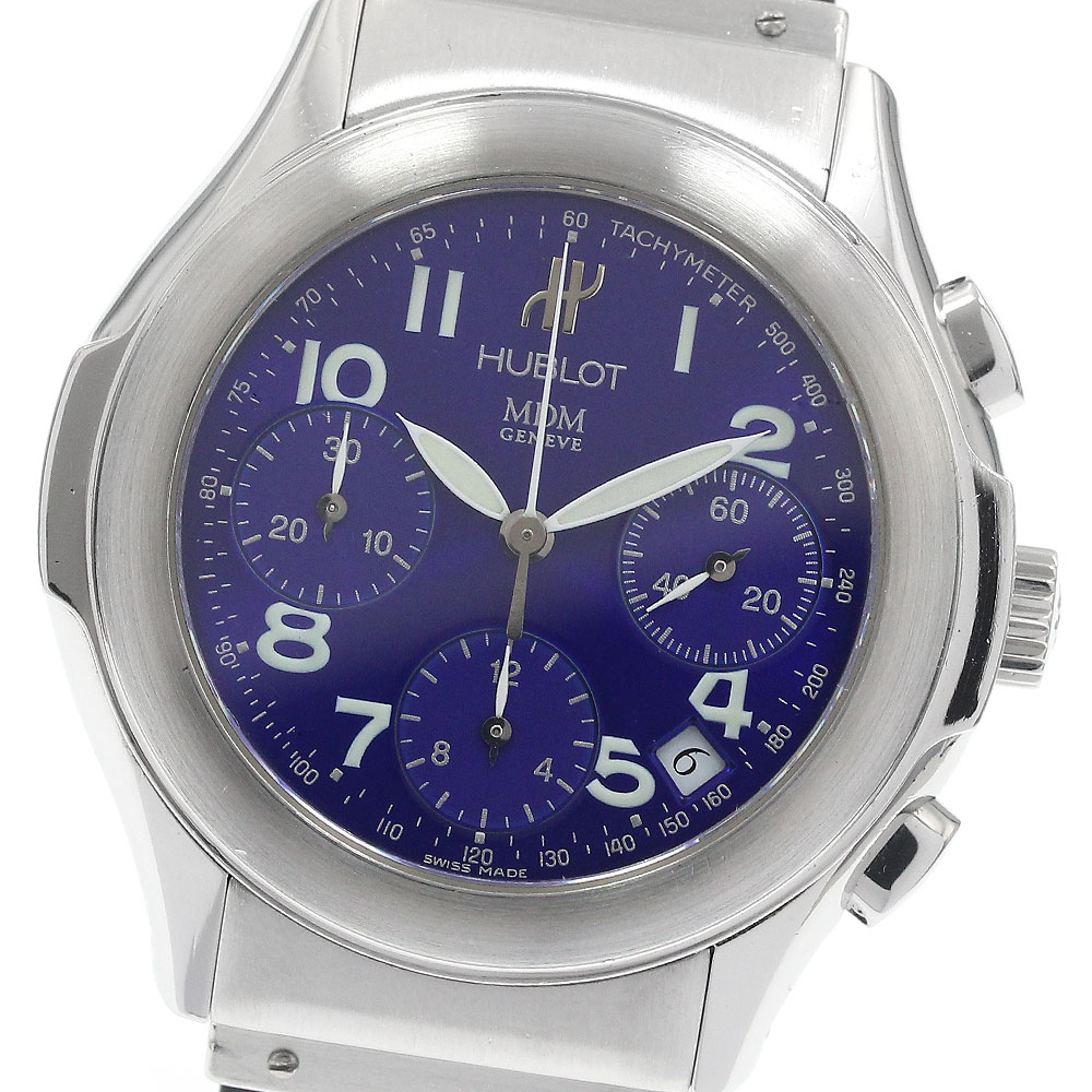 ウブロ HUBLOT 1810.1 MDM 窈窕たる クロノグラフ デイト 自動小銃一巻き メンズ 良品 _942558【中古】