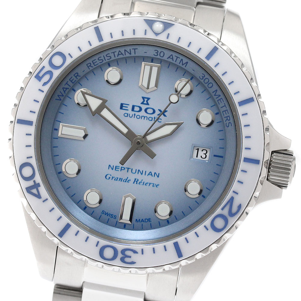 エドックス EDOX 80801 ネプチュニアン グランデ リザーブ デイト 自動巻き メンズ 箱・保証書付き_943237【中古】