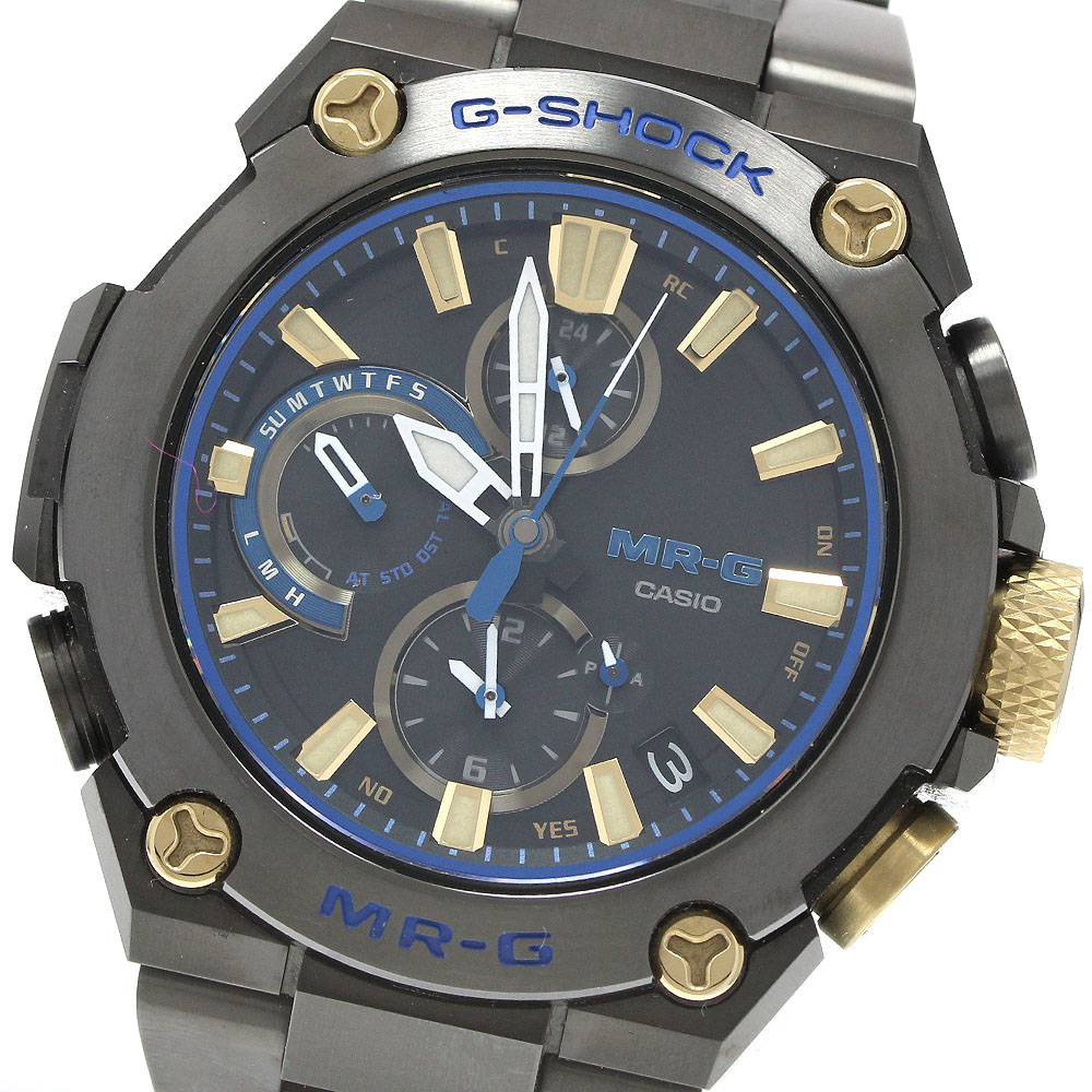カシオ CASIO MRG-B1000BA-1AJR MR-G 勝色 Bluetooth ソーラー電磁波 メンズ 美品 内箱・御墨付き付き添い人_946632【中古】