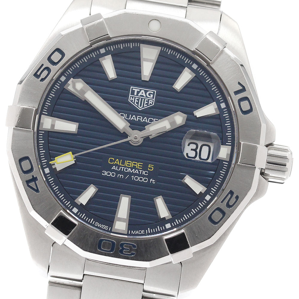 訳あり タグホイヤー TAG HEUER WBD2112-0 アクアレーサー キャリバー5 デイト 自動巻き メンズ 箱・保証書付き_939555【中古】|CLOSER