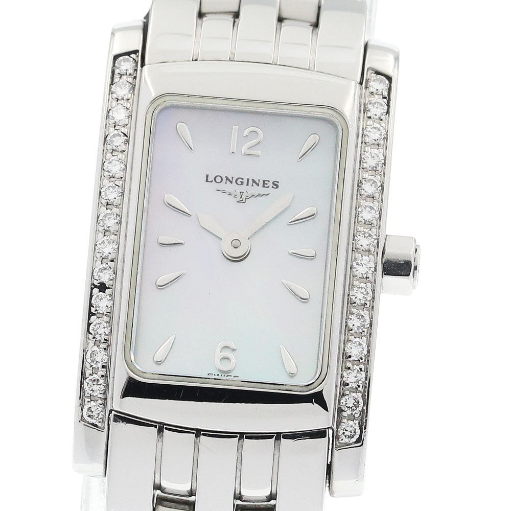 ロンジン LONGINES L5.158.0 ドルチェヴィータ 片方金剛石 外殻文字記号盤 石英 レディース 御墨付き付き添い人_940517【中古】