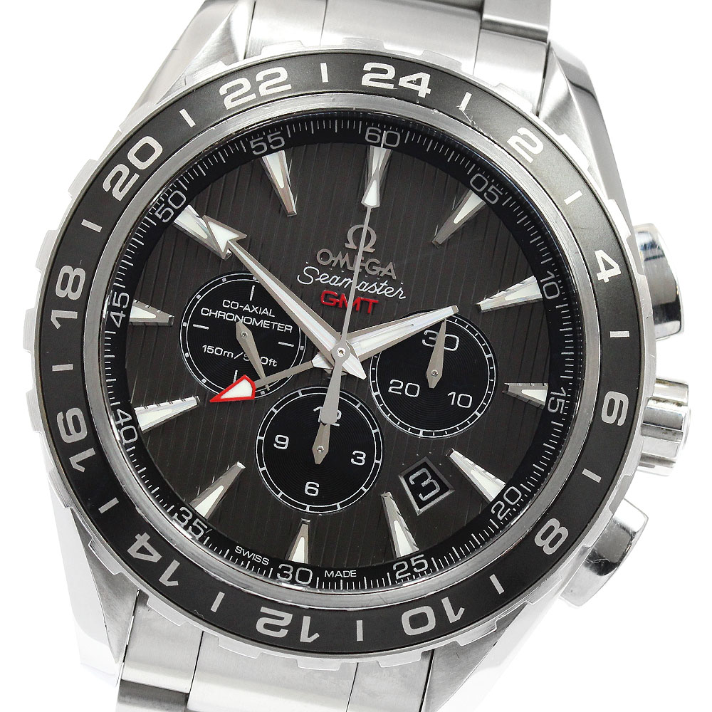 オメガ OMEGA 231.10.44.52.06.001 シーマスター アクアテラ 150M GMT デイト クロノグラフ 自動巻き メンズ _941982【中古】