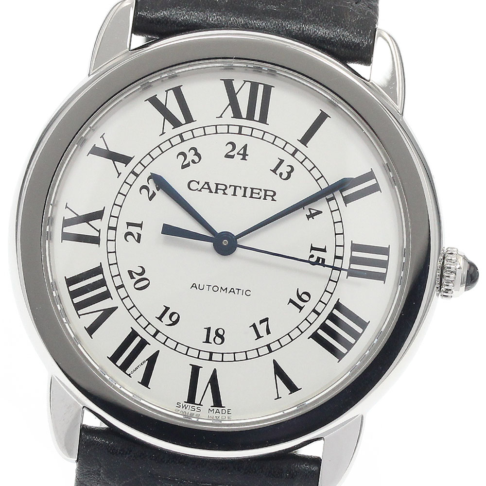 カルティエ CARTIER WSRN0021 ロンドソロ ドゥ カルティエ 36粍 自動小銃一巻き メンズ 良品 お墨付き付き添い人_944921【中古】