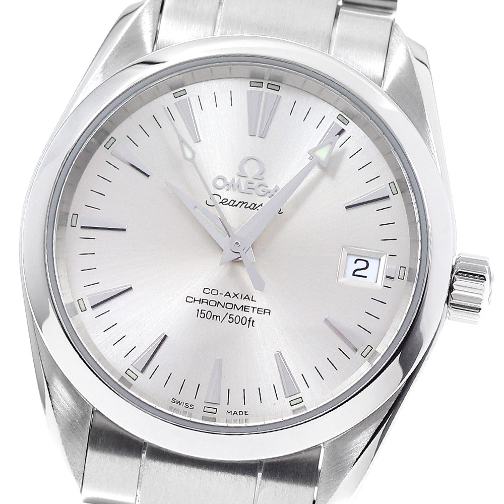 オメガ OMEGA 2504.30 シーマスター アクアテラ デイト 自動巻き ボーイズ 美品 保証書付き_947094【中古】