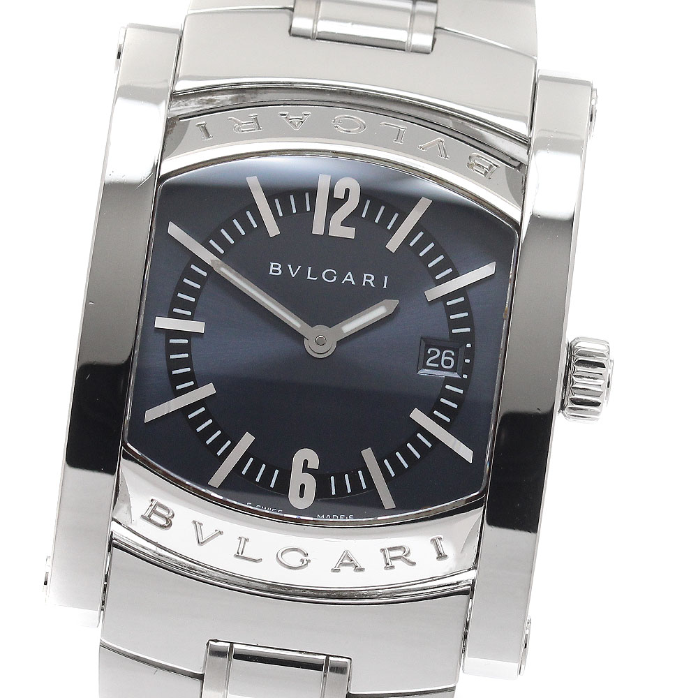 ブル小峡谷 BVLGARI AA39S アショーマ デイト 石英 ボーイズ お墨付き付き添い人_943311【中古】