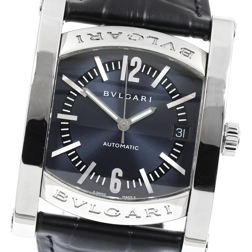 ブルガリ BVLGARI AA44S アショーマ デイト 自動巻き メンズ _946833【中古】