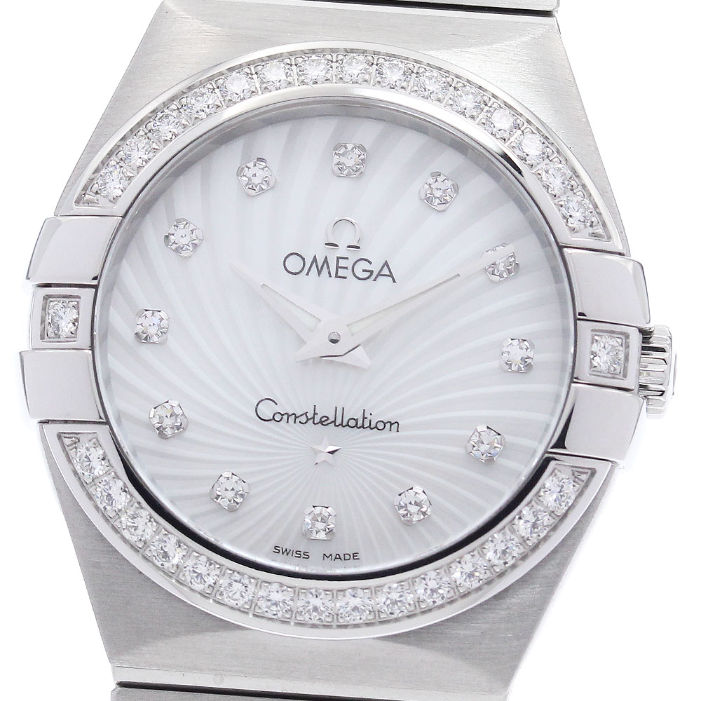 オメガ OMEGA 123.15.27.60.55.002 コンステレーション ダイヤベゼル 12P クォーツ レディース 美品 保証書付き_947216【中古】
