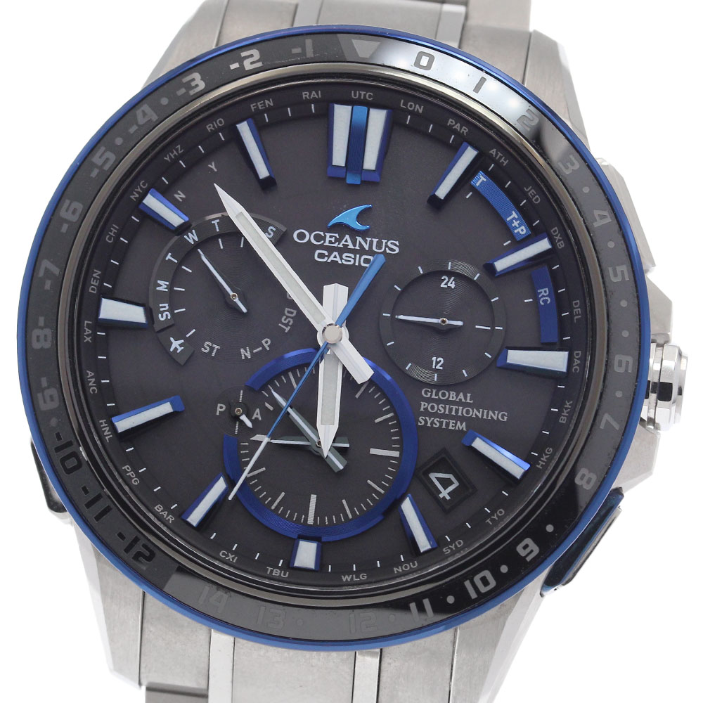カシオ CASIO OCW-G1200-1AJF オシアナス GPS デイト ソーラー電波 メンズ 良品 _947523【中古】