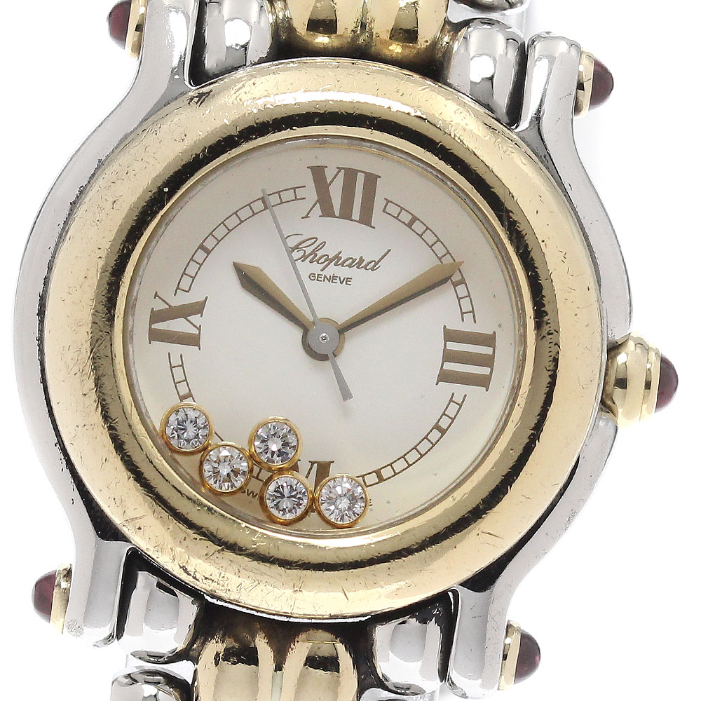 ショパール Chopard 27/8278-21 ハッピースポーツ 5Pダイヤ クォーツ レディース _914817【中古】