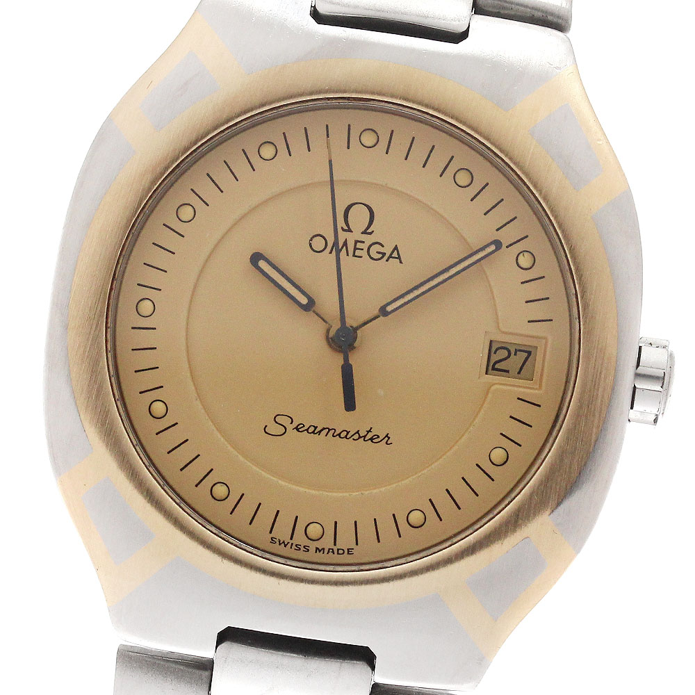 訳あり ゼロ OMEGA シーマスター ポラリス デイト 石英 メンズ _945087【中古】